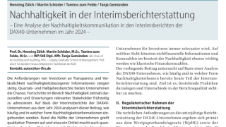 Nachhaltigkeit in der Interimsberichterstattung – Eine Analyse der Nachhaltigkeitskommunikation in den Interimsberichten der DAX40-Unternehmen im Jahr 2024