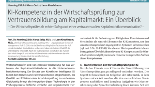 KI-Kompetenz in der Wirtschaftsprüfung zur Vertrauensbildung am Kapitalmarkt: Ein Überblick - Der Wirtschaftsprüfer als echter Safeguard einer vertrauensvollen Kapitalmarktkommunikation?