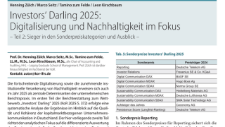 Investors‘ Darling 2025: Digitalisierung und Nachhaltigkeit im Fokus - Teil 2: Sieger in den Sonderpreiskategorien und Ausblick