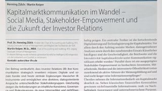 Kapitalmarktkommunikation im Wandel &ndash; Social Media, Stakeholder-Empowerment und die Zukunft der Investor Relations