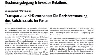 Transparente KI‑Governance: Die Berichterstattung des Aufsichtsrats im Fokus